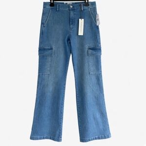 NWT Vintage America Women's Jeans size 10 Medium Wash Mid-Rise Cargo Wide Leg